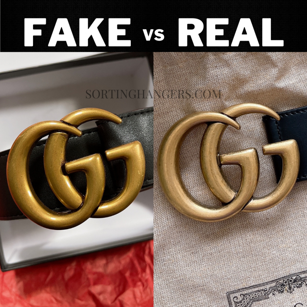 spoelen demonstratie Ontspannend How to Spot Fake VS Real Gucci Belt - Sorting Hangers